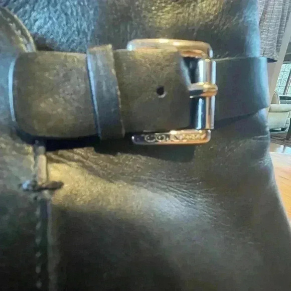 Coach Black High Heeled Leather Boots Size 6.5 - Picture 10 of 11